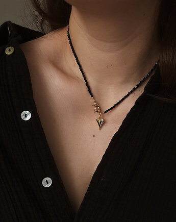Naszyjnik Onyks  Serce, Chmolowska Jewellery