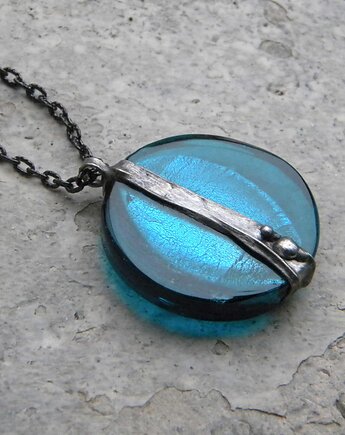 Rezerwacja Mocny turkus -  krążek   - naszyjnik, Beata Trotter