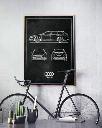 Plakat Legendy Motoryzacji - Audi RS6, Peszkowski Graphic