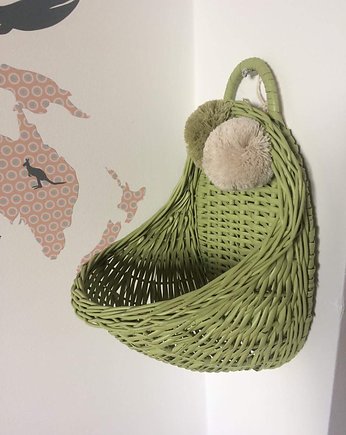 Wiklinowy koszyk ścienny MAALUM  OLIWKA, Lilushop