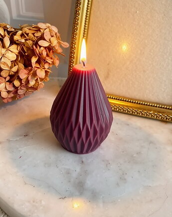 Świeca ekologiczna sojowa dekoracyjna "Burgundy Touch" 80x60mm, Coccola JEWELLERY