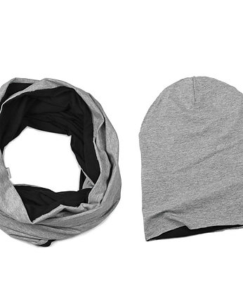 ZESTAW CZAPKA I KOMIN czarne, purol design