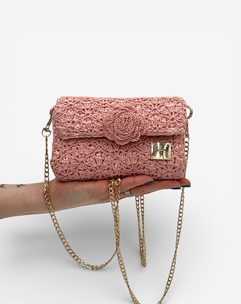 Torebka wieczorowa mini - różowa, Frozen Keys