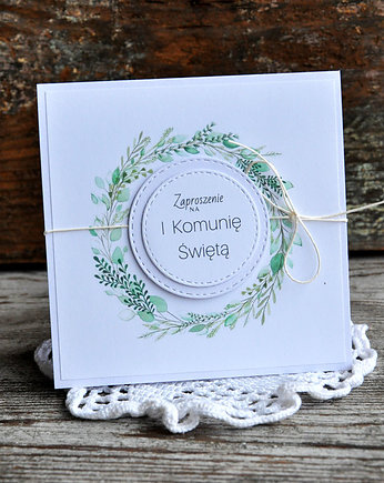 Zaproszenia na I Komunię Św.- wzór, mamuta