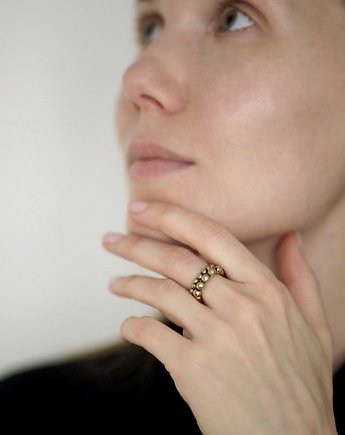 Komplet pierścionków  ze złotych hematytów - GOLD TIME, ZY.JEWELLERY