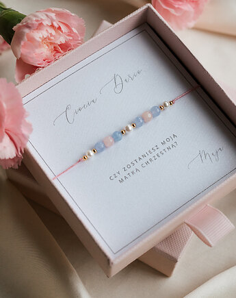 Bransoletka z dedykacją dla mamy chrzestnej, Bibu bijoux