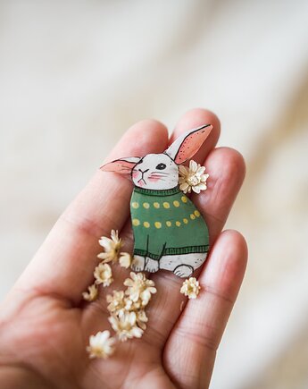 Broszka  zajączek Okruszek