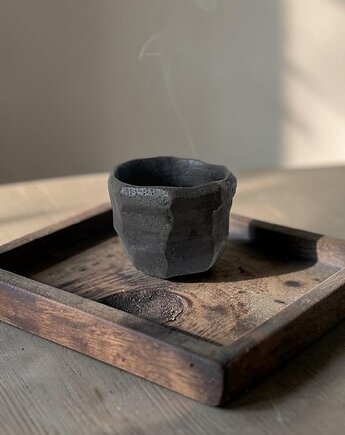 Czarka ceramiczna w kolorze antracytowym/ czarnym/wabi sabi/matcha /herabata