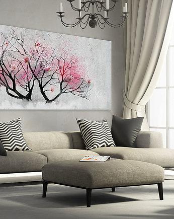 Grafika na płotnie MAGNOLIA drzewo- 150x60cm, LUdesign gallery