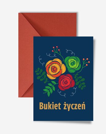 Kartka na życzenia, bukiet życzeń, DODUMU
