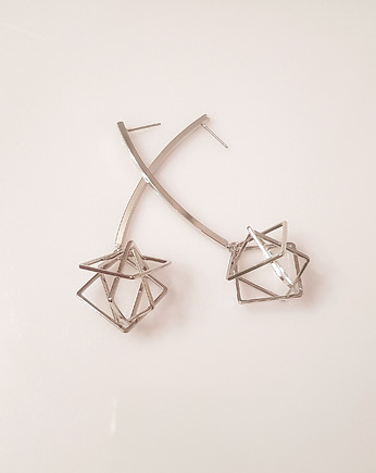 Kolczyki  Geometric v silver, Mitsu
