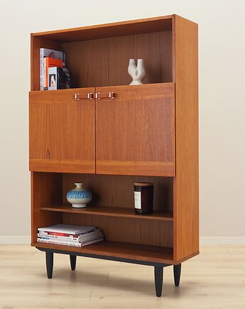Regał tekowy, duński design, lata 70, produkcja: Dania, Przetwory design