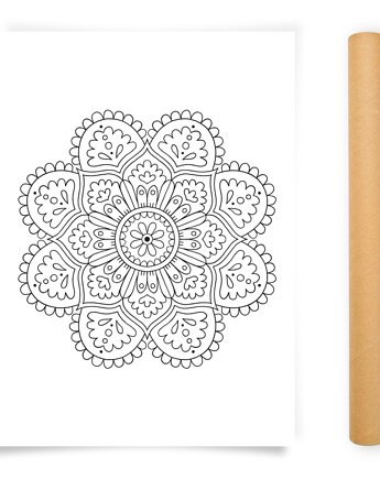 Plakat do Kolorowania Mandala 50x70cm, Anna Grunduls Design