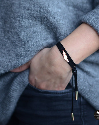 Mini feather black, barboleta