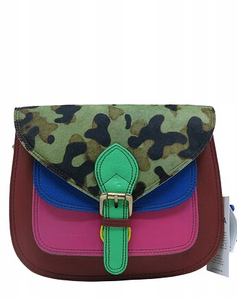 Torebka listonoszka elegancka regulowany pasek skórzana kolorowa OLIVKA, Olivka Warsaw