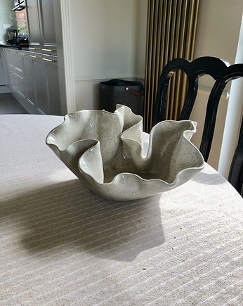 Ceramiczna misa FALA piaskowy beż, Makatka Polka Ceramiczna