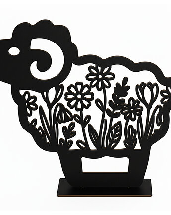 Baranek Wielkanocny Czarny Stojący Figurka Ażurowa Dekoracja 15cm Prezent, smxdsgn
