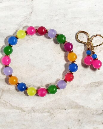 RAZEM TANIEJ! summer collection : bransoletka i kolczyki : jadeit II, kaktusia