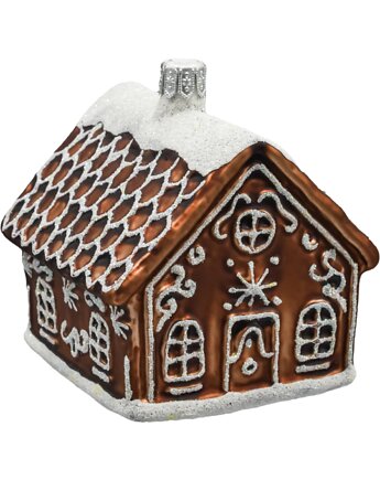 Bombka choinkowa: Domek piernikowy z brokatowym lukrem, Syn Bombkarza