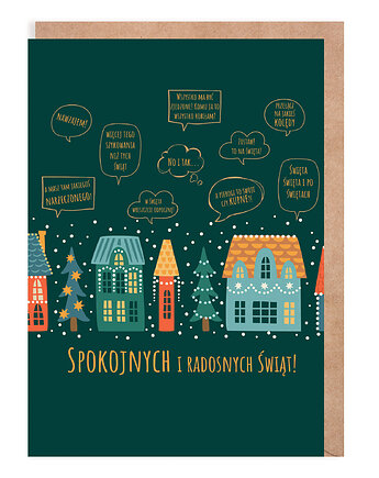 Kartka bożonarodzeniowa Rozmowy przy stole, Cardie
