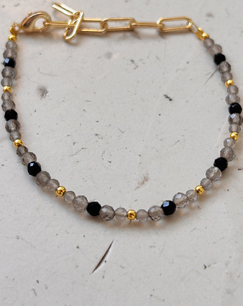 Bransoletka Kwarc dymny i onyks, Chmolowska Jewellery