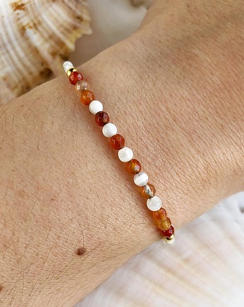 Bransoletka Orange Harmony z Agatami, Gleeme Jewellery