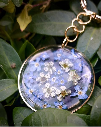 Breloczek z niezapominajkami, Figa handmade accessories
