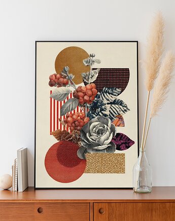 PLAKAT dekoracyjny kolaż abstrakcyjny, black dot studio