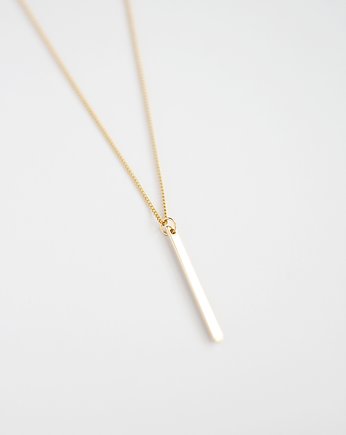 16k Gold Plated Vertical Bar Necklace, Le Boho Bleu