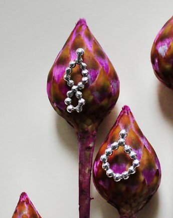 Nieregularne kolczyki srebrne Ellise, pills.jewelry