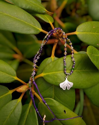 Naszyjnik MIŁORZĄB srebrny z kamieniami naturalnymi, Moon Spirit Stones