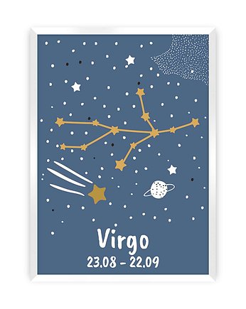 Obrazek Zodiac Virgo 30x40, Yellow Tipi