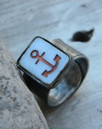 Na zamówienie Pani Moniki - Kotwiczka - pierścionek, Beata Trotter