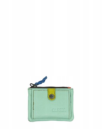 Portfel portfelik mały skórzany miejsce na bilon karty eko OLIVKA, Olivka Warsaw