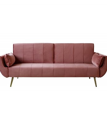 Sofa rozkładana Rose 215cm, brudny róż, OSOBY - Prezent dla teścia