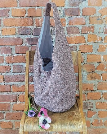 Boogi Bag różowa torba hobo w stylu boho, hairoo