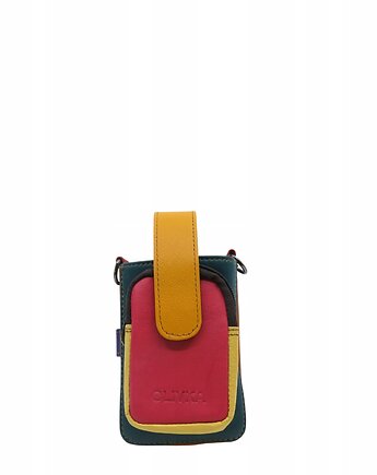 Torebka na telefon i portfel 2w1 skóra naturalna unikatowa pasek OLIVKA, Olivka Warsaw