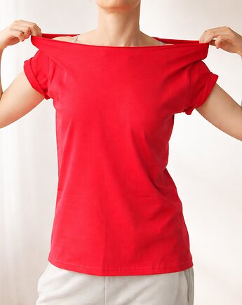 Czerwony Oversize Bez nadruku, ONE MUG A DAY