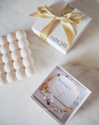 Bransoletka Zodiakalna z Naturalnych Kamieni Bliźnięta, MAYBEJWLR