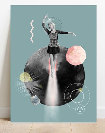 Plakat  Portret kobiety 50x70 zielony, polkastudio