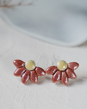 Kolczyki porcelanowe DAISY, rękoczyny