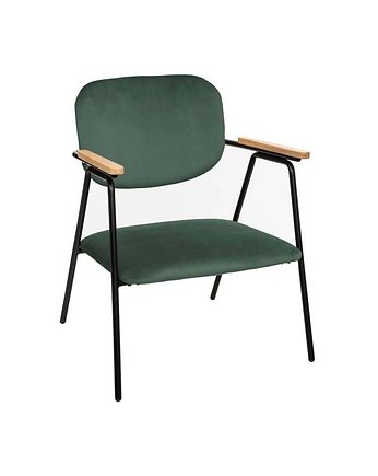 Krzesło Welurowe z Poręczami Alba Zielone, MIA home