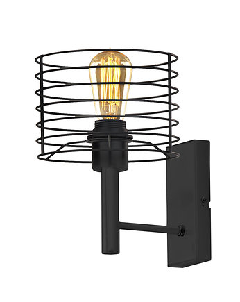 Lampka ścienna z drucianym kloszem PEREA  LOFT, lampy loftowe LYSNE LOFT