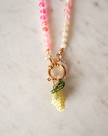 Elegancki naszyjnik z jadeitów z cytrynką, Maybe Jwlr