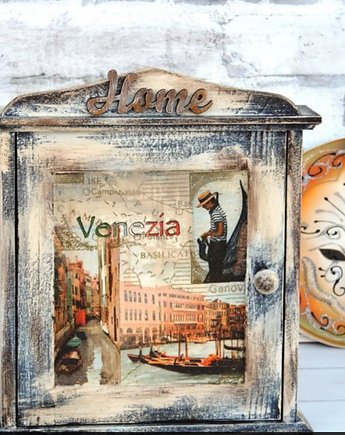 Szafka na klucze, Wenecja, shabby chic, Monique Art