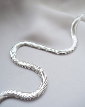 Łańcuszek gruby srebrny wąż Kim, NW STORE