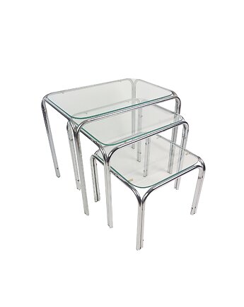 Zestaw 3 stolików z lat 70., Think Modern