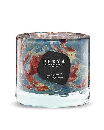 Świeca Marin - Kwiat Lotosu, Bergamotka, Wetyweria - szkło z bąbelkami, Perya