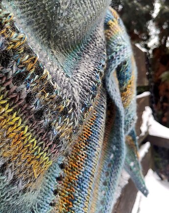 Przedwiośnie 3 / chusta z Noro, agat handmade