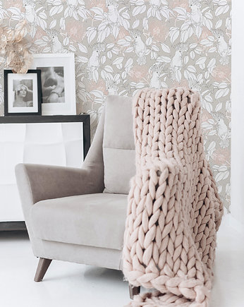 Tapeta Kakadu Beige. Charming., Patternosophy
